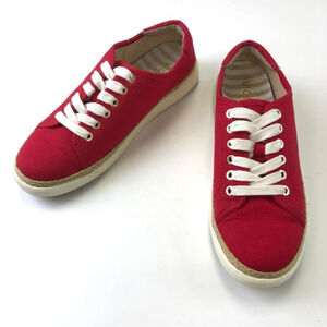 Vionic red Sunny Hattie Cherry red canvas espadrille sneakers Size 7